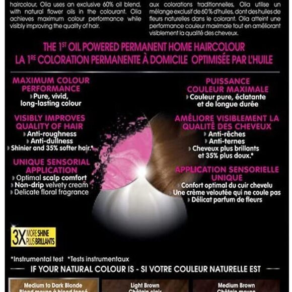 Garnier Olia Permanent Oil Powered Hair Color, 7.0 Dark Blonde - Picture 4 of 9